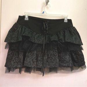 Dolls Kill Widow Dark Bidding Mini Skirt XL